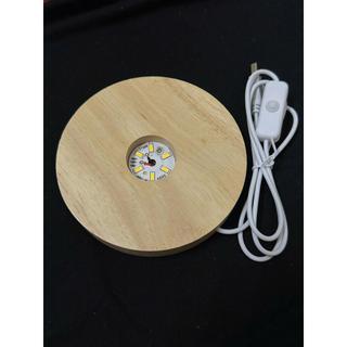 (Đường kính 6cm đến 12cm) Đế Gỗ Đèn Led Gắn Sẵn Cáp USB(Đường kính từ 6cm đến 12cm, lọt lòng 3.2cm)