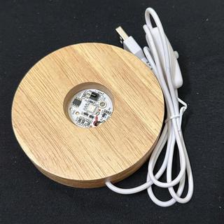 (Đường kính 6cm đến 12cm) Đế Gỗ Đèn Led Gắn Sẵn Cáp USB(Đường kính từ 6cm đến 12cm, lọt lòng 3.2cm)