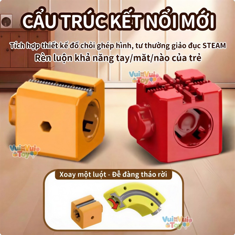 🚄Đồ chơi đường ray xe lửa từ tính - Bộ lắp ráp xe lửa điện tự làm, đồ chơi giáo dục