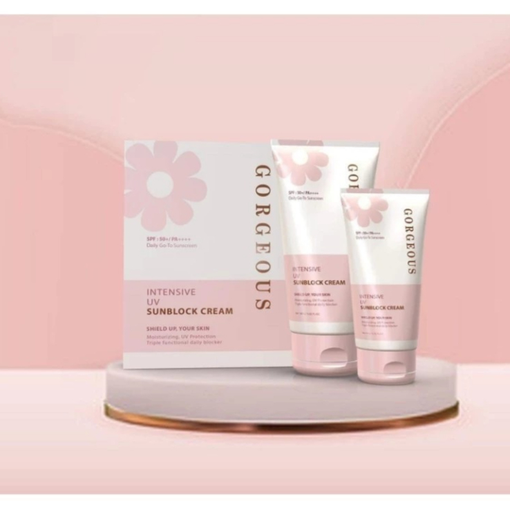[Tặng 2Mn] Set Kem Chống Nắng Gorgeous Quốc Dân Nâng Tone Siêu Đẹp, Không Bết Rít - Tuýp 100g Tặng Kèm Tuýp 50g