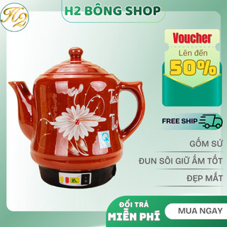 Ấm Siêu Nấu Nước Lá, Thảo Mộc Gốm Sứ