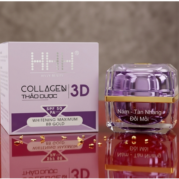 Kem Face HHH Chính Hãng [Tím] - Dưỡng Trắng Da, Cung Cấp Collagen, Chống Nắng Và Ngừa Mụn