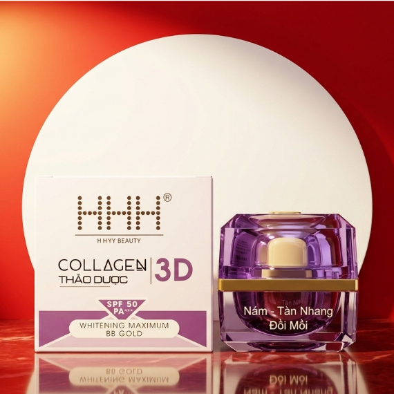 Kem Face HHH Chính Hãng [Tím] - Dưỡng Trắng Da, Cung Cấp Collagen, Chống Nắng Và Ngừa Mụn