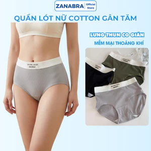 Quần lot nữ cotton gân tăm đáy lót kháng khuẩn khử mùi, Quần chip nữ kiểu dáng trẻ trung năng động ZANABRA L1226