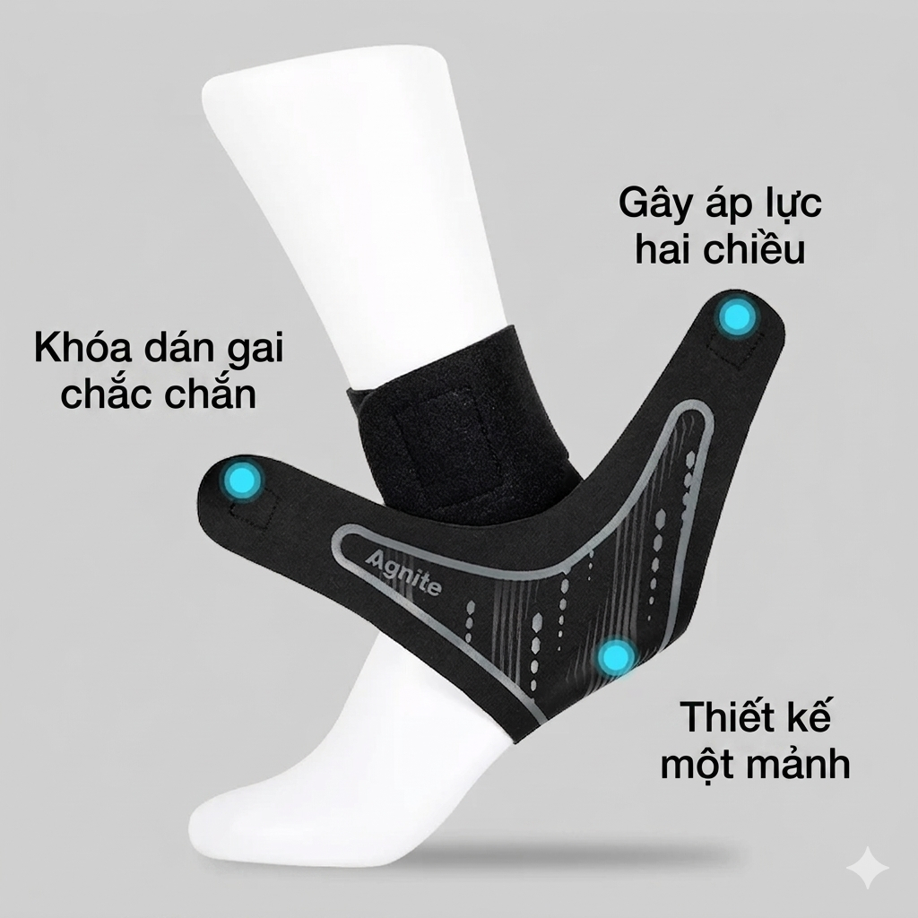 [1 đôi] Đai cổ chân băng quấn bảo vệ mắt cá chân Agnite chính hãng thích hợp sử dụng chơi thể thao