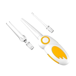 Dụng cụ ráy tai mini SAFETY có đèn led kèm nhíp đầu silicon an toàn cho bé, dụng cụ vệ sinh tai