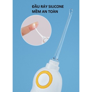 Dụng cụ ráy tai mini SAFETY  có đèn led kèm nhíp đầu silicon an toàn cho bé, dụng cụ vệ sinh tai