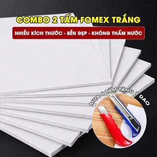 Combo 2 Tấm fomex trắng, Bìa fomex dày 3mm, 5mm, 8mm, Bìa fomex trắng làm đồ handmade