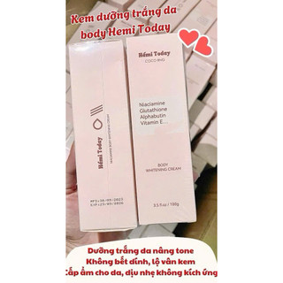 Kem dưỡng trắng Body da Nâng tone Kem dưỡng trắng da toàn thân Hemi Today Không bết rít Hemi Today 100ml