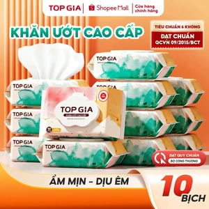 Khăn ướt cao cấp Topgia 80 tờ mềm mại, không cồn, không parabens dành cho mẹ và bé