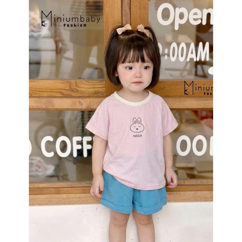 Áo cộc tay cho bé gái, bé trai 1-6 tuổi in họa tiết nhiều màu sắc, chất liệu cotton mềm mịn A1934