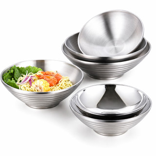 Tô chén bát  ăn cơm ăn mì  2 size 22cm và 20 cm inox 304 chống nóng chống trượt  -  to an com