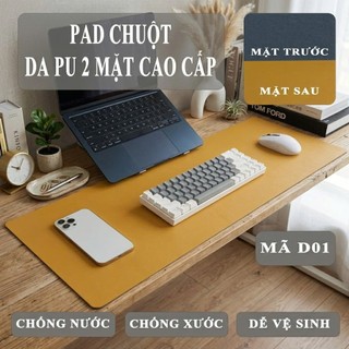 Thảm Da Trải Bàn Làm Việc Cỡ Lớn Kiêm Lót Chuột Kích Thước 30x60cm  – Không Thấm Nước - Dễ Vệ Sinh