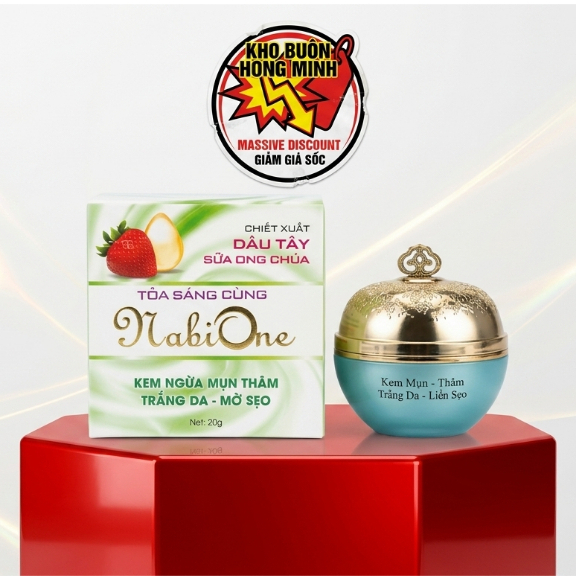 Kem NaBi One (Trắng-Xanh) - Kem Face Phục Hồi Độ Ẩm & Cải Thiện Thâm Sạm