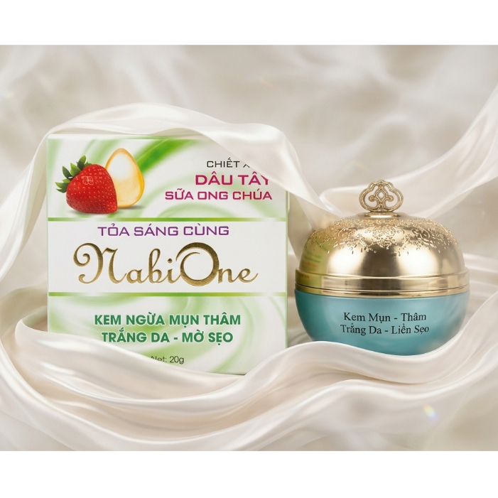 Kem NaBi One (Trắng-Xanh) - Kem Face Phục Hồi Độ Ẩm & Cải Thiện Thâm Sạm