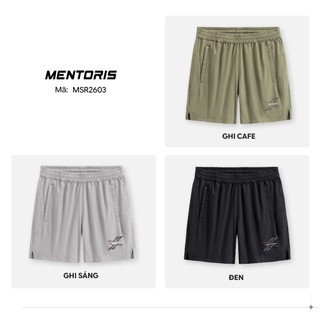 Quần Đùi Nam MENTORIS,Quần Short Chất Kaki Gió Dày Dặn,Form Regular Fit Trẻ Trung,Thoải Mái MSR2603