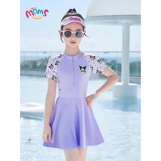 VáY BơI LiềN ThâN Bé GáI MẫU MớI MàU TíM HoạT HìNh ĐáNg YêU Polyester đồ đồ BơI Cho Em Bé GáI
