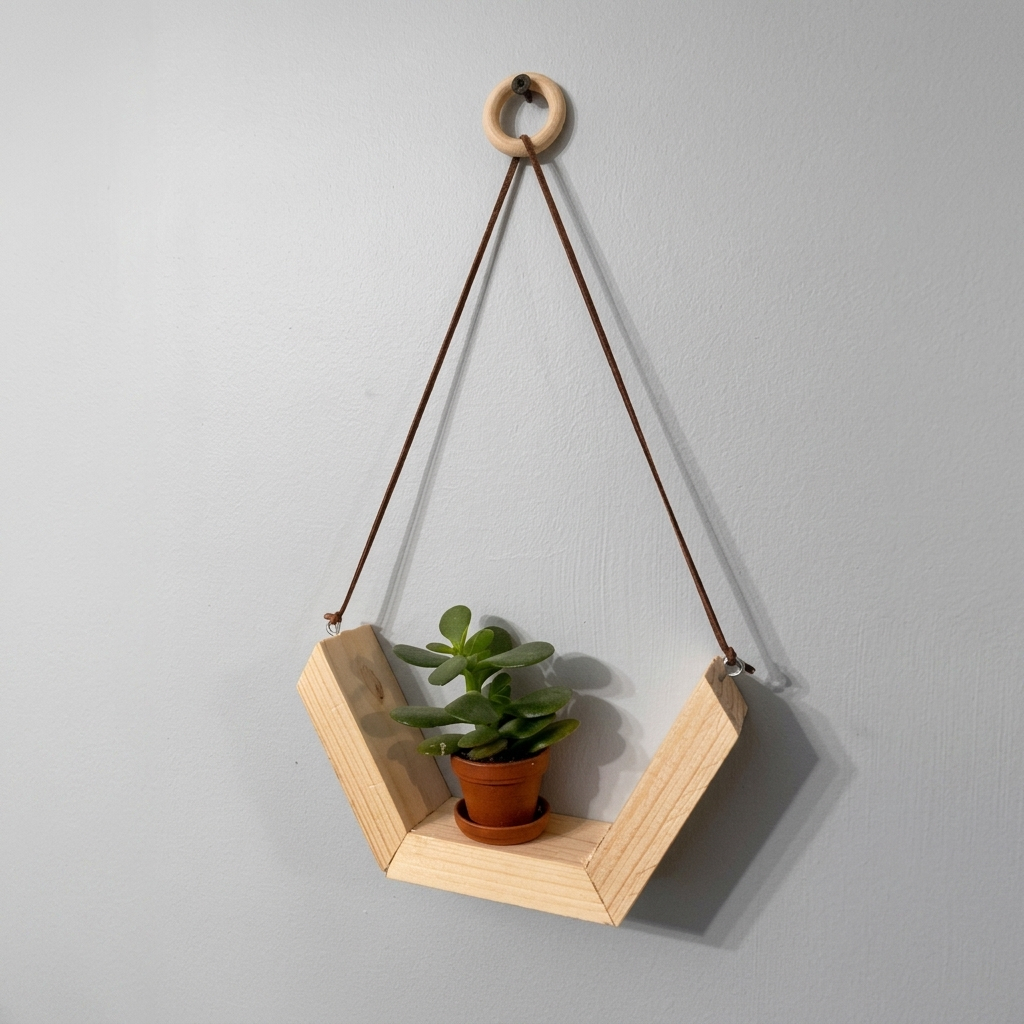 Kệ Gỗ Treo Tường Decor Trang Trí Nhà Cửa - Kệ Gỗ Kèm Dây Treo Siêu Xinh