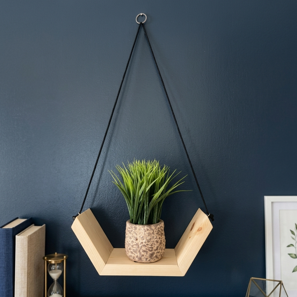 Kệ Gỗ Treo Tường Decor Trang Trí Nhà Cửa - Kệ Gỗ Kèm Dây Treo Siêu Xinh