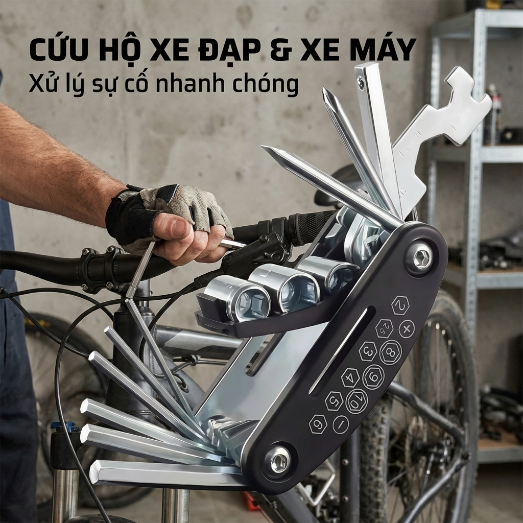Bộ Lục Giác Đa Năng Sửa Chữa 16in1, Bộ Lục Giác Sửa Chữa Xe Đạp, Lắp Máy Móc Di Động