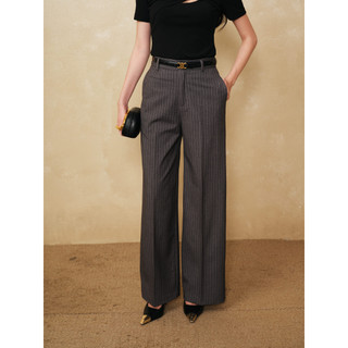 [SALE 14-16/7] Quần Suông Nữ Thiết Kế Kẻ Sọc SOLIIN Quần Công Sở Phong Cách Thanh Lịch | Panda pants