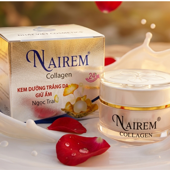Kem Face Nairem [Bạc-Xanh Dương] - Dưỡng Trắng Không Ăn Nắng, Khóa Ẩm Căng Mướt 8g