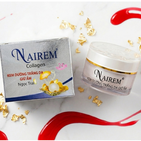 Kem Face Nairem [Bạc-Xanh Dương] - Dưỡng Trắng Không Ăn Nắng, Khóa Ẩm Căng Mướt 8g