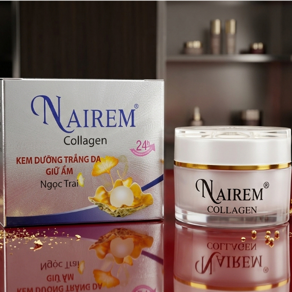 Kem Face Nairem [Bạc-Xanh Dương] - Dưỡng Trắng Không Ăn Nắng, Khóa Ẩm Căng Mướt 8g