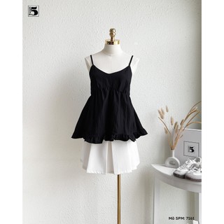 Áo 2 Dây Nữ Babydoll Twentyfive Form Rộng Che Bụng, Dáng Xòe Bèo Phong Cách Nữ, Tính Ngọt Ngào 7161