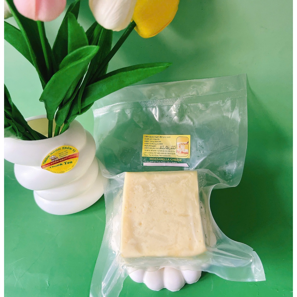 500g Phô mai Khối Mozzazzella kéo sợi _GIAO TỈNH PHÍA NAM _Kèm Túi Giữ Nhiệt
