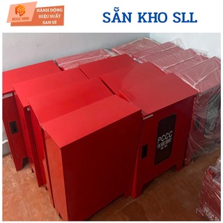 Tủ Đựng Thiết Bị PCCC Ngoài Trời Có Chân, Mái Che – KT 500x700x220mm – Sơn Tĩnh Điện.