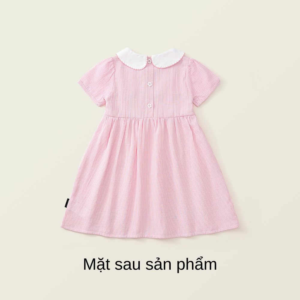 Váy Cho Bé Gái, Váy Hồng Ngọt Ngào Mặc Hàng Ngày In Họa Tiết Thỏ Chất Liệu Cotton Thoáng Mát