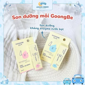 Son dưỡng Goongbe mềm môi không màu, son nẻ cho bé Kids Mild Lip Balm/Kids Color Lip Balm 3.3g