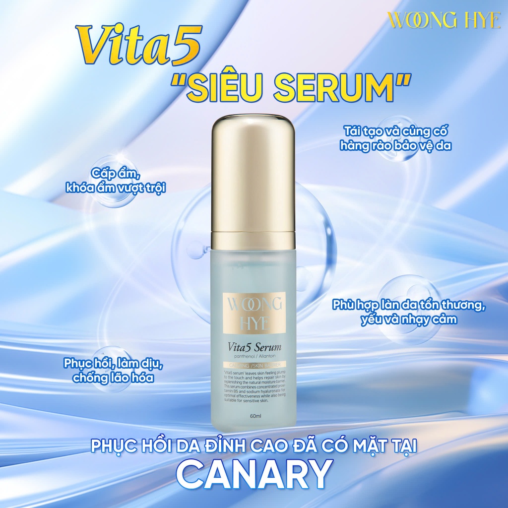 Tinh Chất Dưỡng Vita5 Woong Hye, dưỡng ẩm sâu, làm dịu và tái tạo cấu trúc làn da 60ml - Vita5 Serum