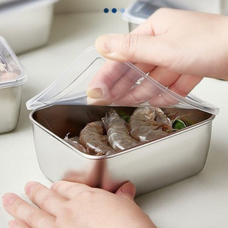 Hộp Đựng Thực Phẩm bảo quản thức ăn Inox 304 Có Nắp đậy Silicon Chống Tràn- Hộp Bảo Quản Thức Ăn