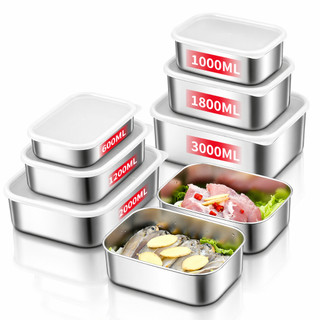Hộp Đựng Thực Phẩm bảo quản thức ăn Inox 304 Có Nắp đậy Silicon Chống Tràn- Hộp Bảo Quản Thức Ăn