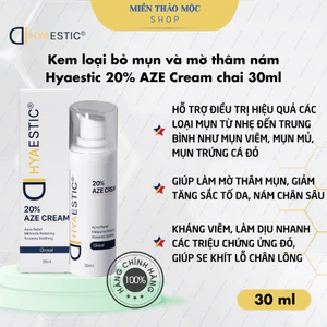 Kem loại bỏ mụn và mờ thâm nám Hyaestic 20% AZE Cream chai 30ml