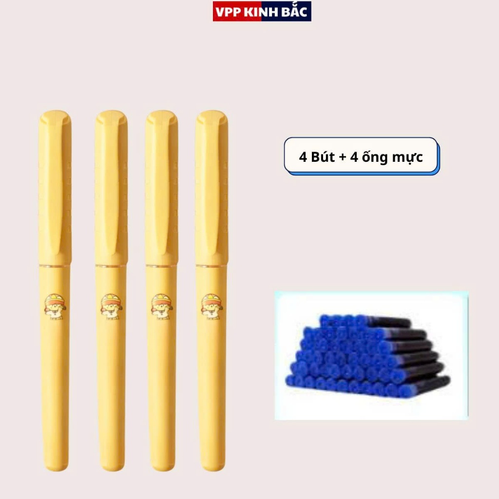 ( Mới ) Bút Máy Tiểu Học KB-F05 Mực Nhanh Khô, Không Lem - Thay Mực Dễ Dàng.