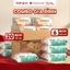 Thùng 20 gói giấy ăn sắc hạ và thùng 6 bịch khăn ướt Topgia tiện lợi, tiết kiệm