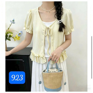 LT -  Áo thun nữ dây buộc giả set, chất thun zip cotton mềm free size 1697