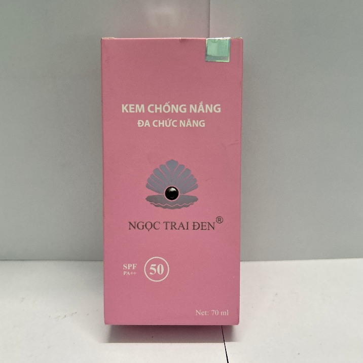 Kem Chống Nắng Ngọc Trai Đen -  Dưỡng Trắng, Làm Dịu Da, Kiềm Dầu, Nâng Tone [Hồng]