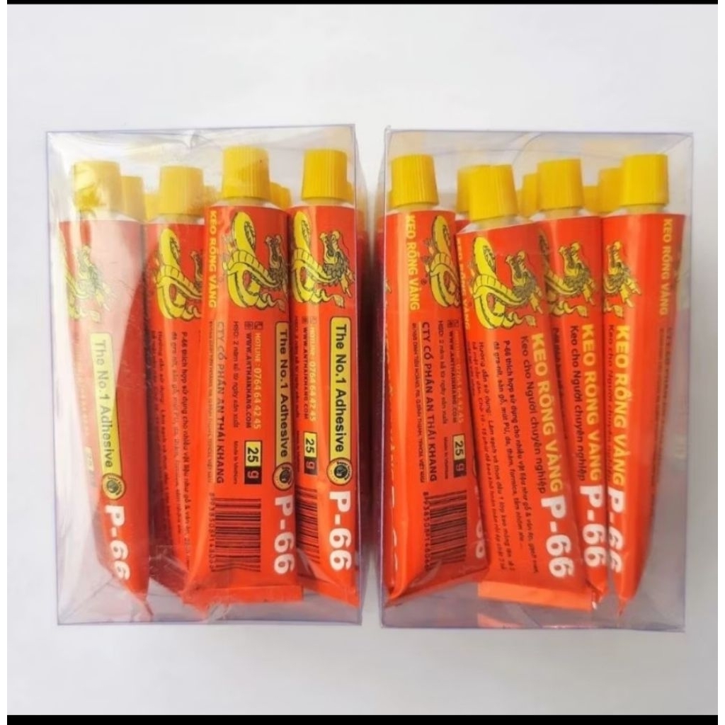 Kéo dán đa năng Rồng Vàng P66( keo con rồng) combo 2tuyp
