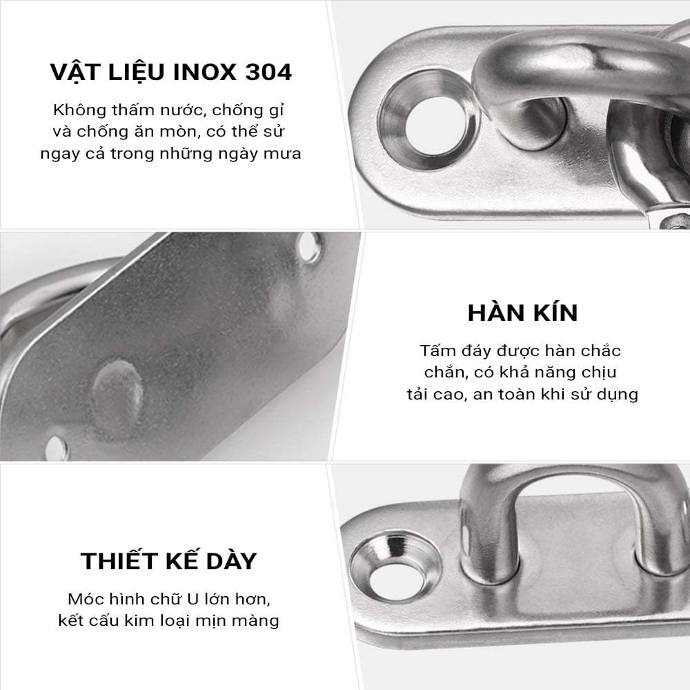 Móc Treo Giỏ Hoa, Móc Treo Trần, Treo Đèn, Chống Gỉ, Chất Liệu Inox 304 - BB004