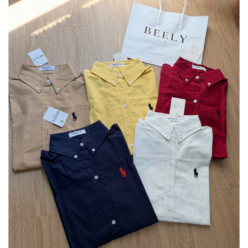 𝗥𝗮𝗽 3 𝗟𝗶𝗻𝗲𝗻 - |BEELY| - Áo sơ mi Linen thêu ngựa