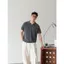 Áo Polo Len Dệt Kim Cổ V 𝐂𝐎𝐎𝐋𝐂𝐑𝐄𝐖 Không Cúc Ngắn Tay Vải Cotton Thoáng Mát Phong Cách Hàn Quốc ALH13 APN110