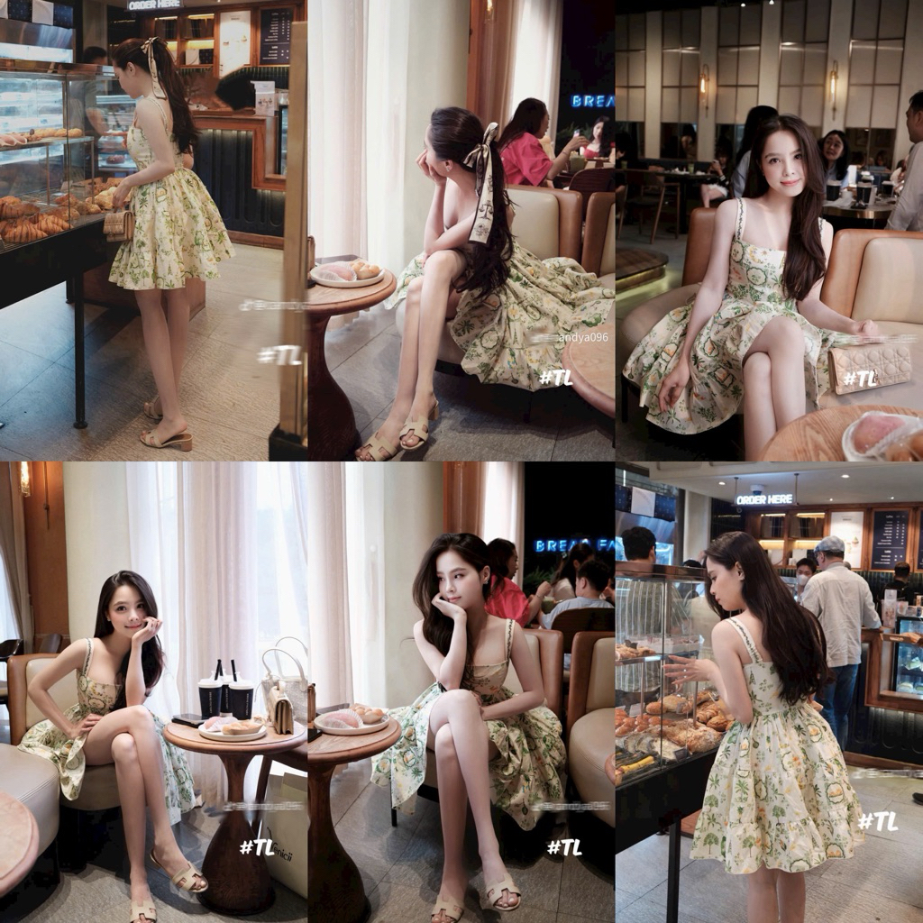 Đầm 2 dây babydoll ZMM hoa xoè