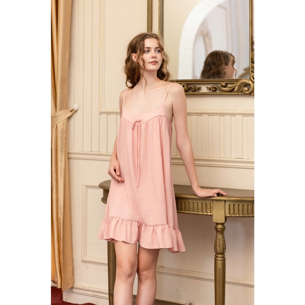 Váy Ngủ Babydoll 2 Dây Nữ Đũi Cotton Cao Cấp – Váy Ngủ Xòe Tiểu Thư Mặc Nhà Mềm Mát