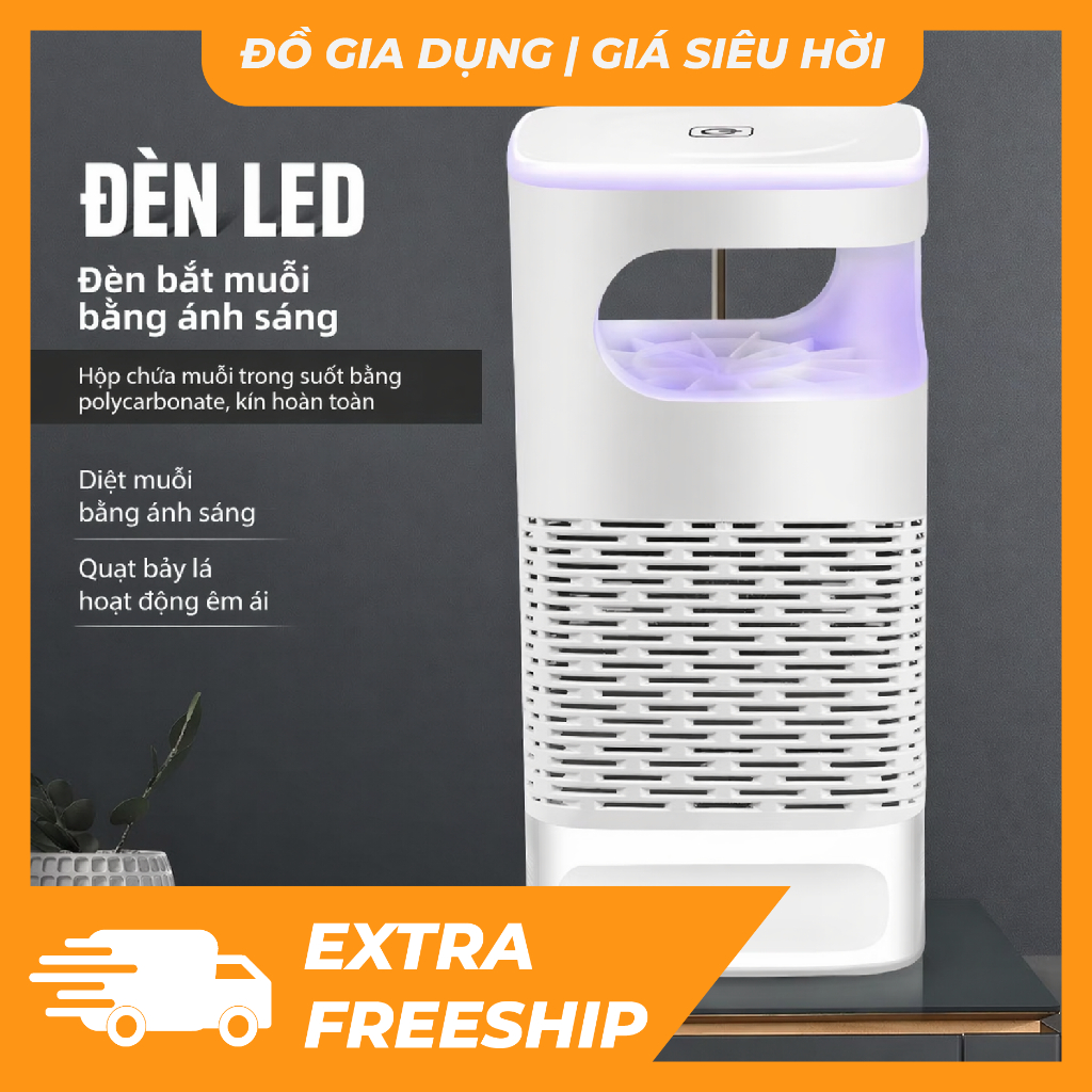 [Đặc Biệt] Đèn Bắt Muỗi Diệt Côn Trùng, Máy Bắt Muỗi Thông Minh Có Đèn Led Tia UV Tiết Kiệm Điện Làm Đèn Ngủ