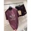 Set Cộc Hè Hoa 3 Vạch DAZ HỒNG Chất Cotton Thoáng Khí Phối quần gió- Bộ Đồ Nam Nữ Boy Phố Basic Mặc đi Chơi