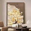 Tranh Treo Phòng Khách Hoa Lá Nghệ Thuật Treo Tường Luxury 3D Floral Cao Cấp Hiện Đại - Decor Phòng Ngủ Sang Trọng